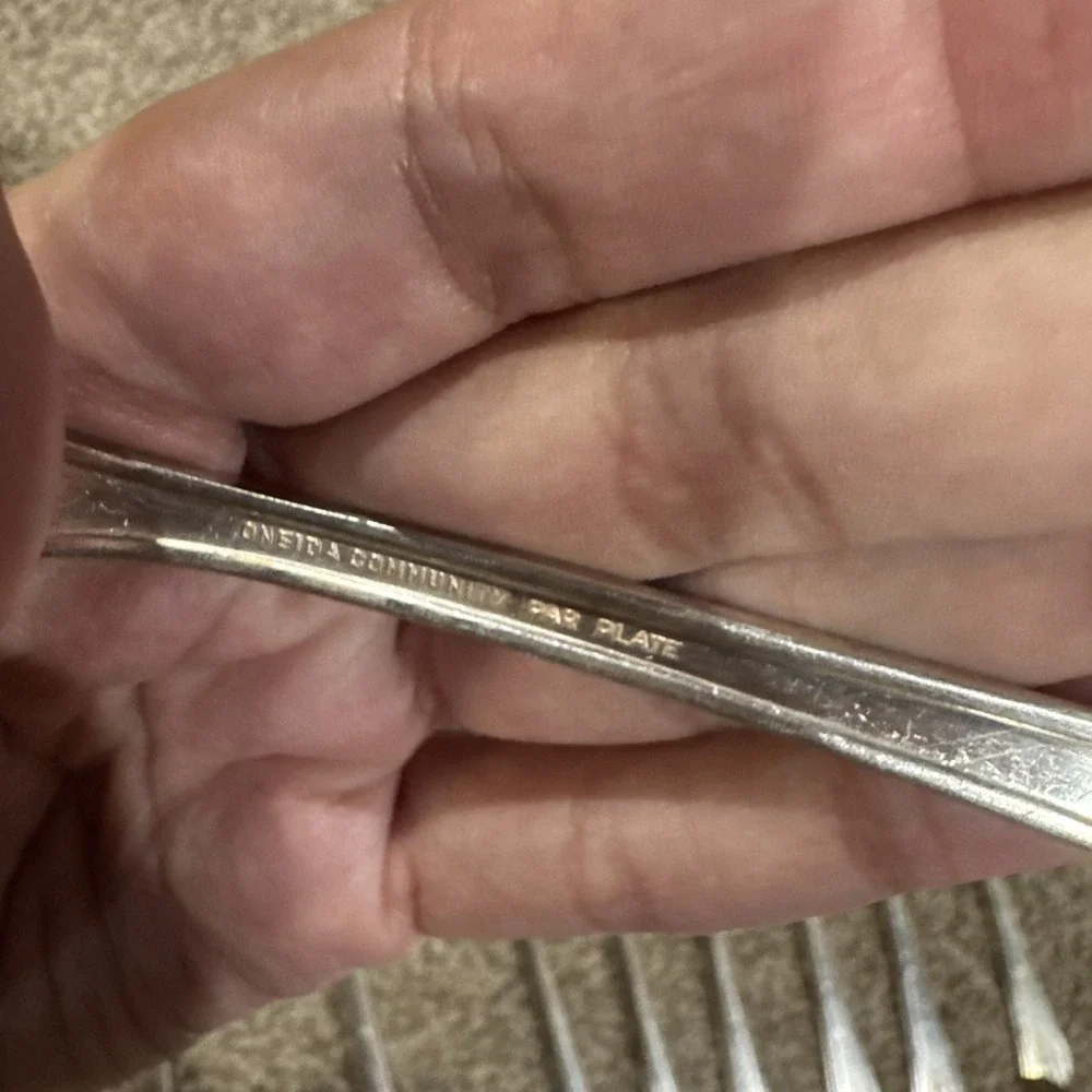 Oneida Community Clarion Par Plate Dinner Forks Knives Spoons 25 Pieces
